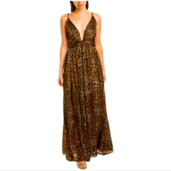 Ronny Kobo Edita Leopard Animal Print Maxi Dress - Picture 2 of 10